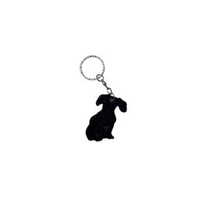 Epoxy dog keychain